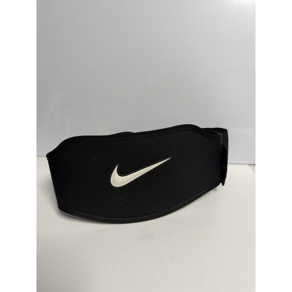 Nike Weight Lifting Belt Black Medium Hook and Loop RN129862 CA55215 B-2